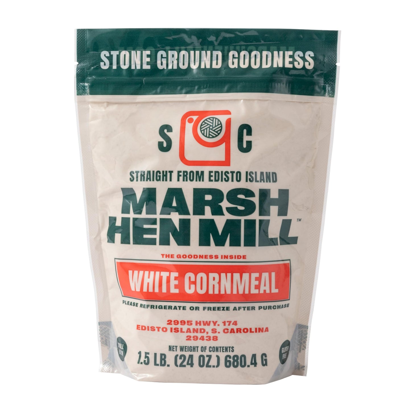 MARSH HEN MILL Stone Ground White Cornmeal Premium Heirloom Corn Flour All Purpose For Baking & Cooking Versatile & Consistent R