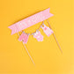 It'S A Girl Pink New Born Baby Cake Topper Baby Cloth Cake Topper Flag Cupcake Topper For Girl Birthday Party Decoration Baby Sh