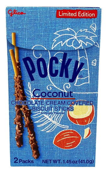 Pocky Coconut Biscuit Sticks - Tropical Coconut Chocolate Treat (5-Pack)