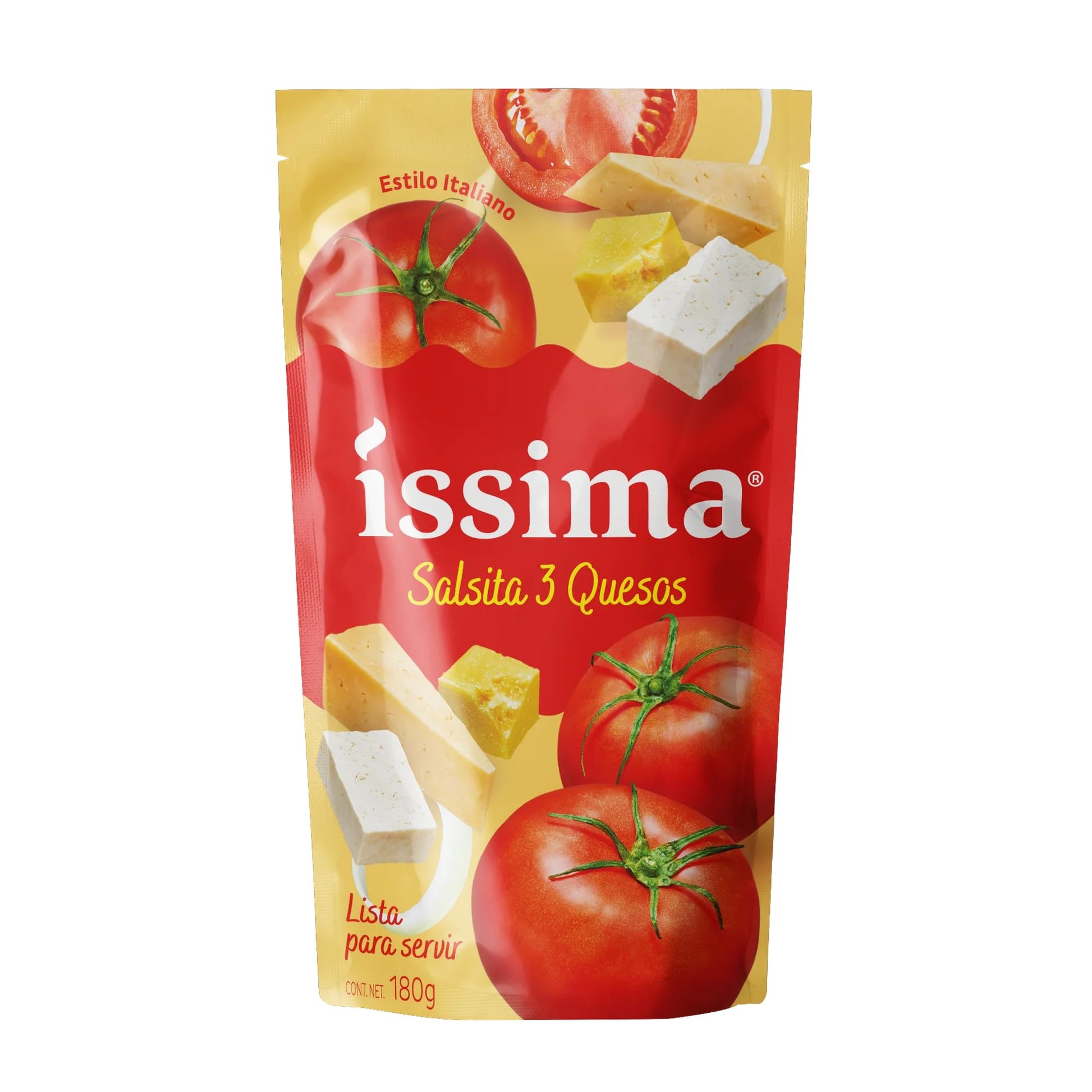 Issima Pasta Sauce Three Cheese 6.4 oz Creamy Italian Style Sauce for Pasta and Baked Dishes (Pack of 6)