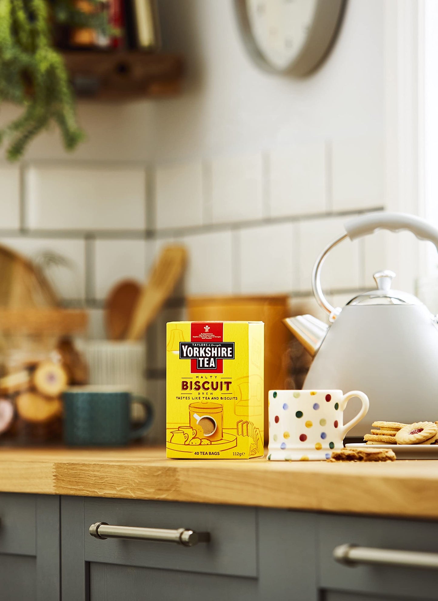 Yorkshire Tea Biscuit Brew Tea Bags, Pack Of 4 (Total Of 160 Tea Bags)