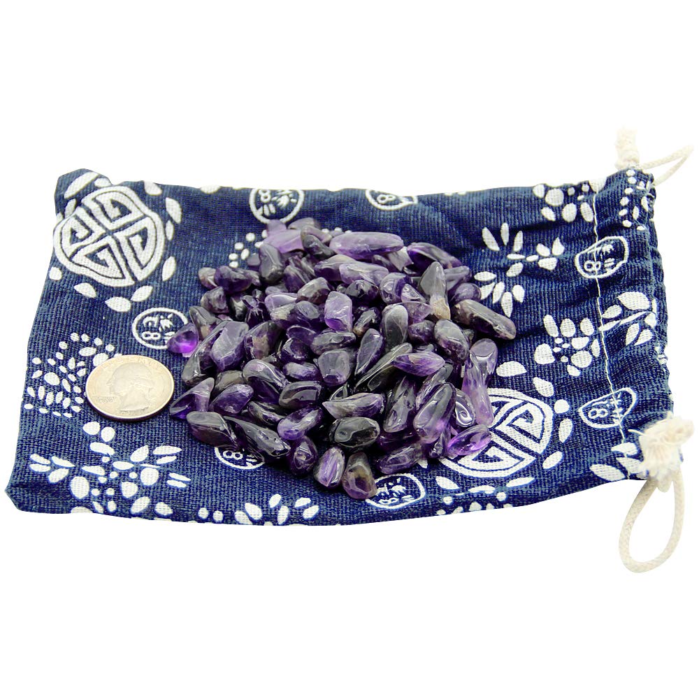 Orientrea 1.1Lb Natural Crushed Amethyst Crystal Tumbled Chips-Healing Crystals Chips Bulk, Crushed Crystal Gemstones For Crafts
