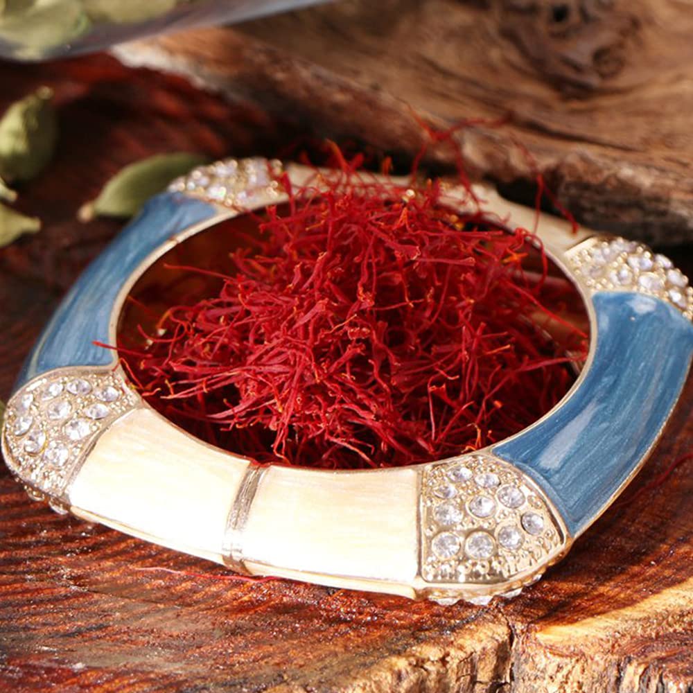Golden Saffron, Premium Spanish Saffron Threads, Pure Red Spanish Saffron Spice Threads, For Culinary Use Such As Tea, Paella Ri