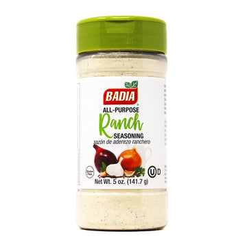 Badia Ranch Seasoning Powder, 5 oz - All-Purpose Ranch Flavor for Dressings, Dips, Meats, Vegetables & Snacks