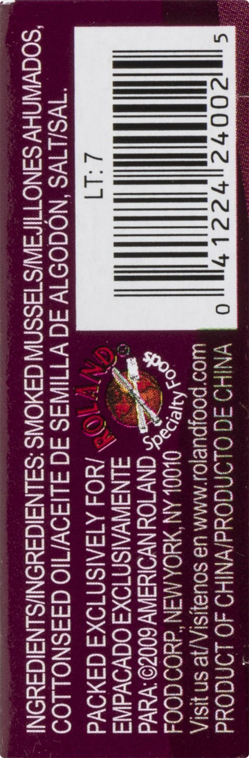 Roland Smoked Mussels, 3 oz, Pack of 10, Model 24004