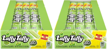 Laffy Taffy Rope Candy, Sour Apple Flavor, 0.81 Ounce Ropes (Pack of 48)