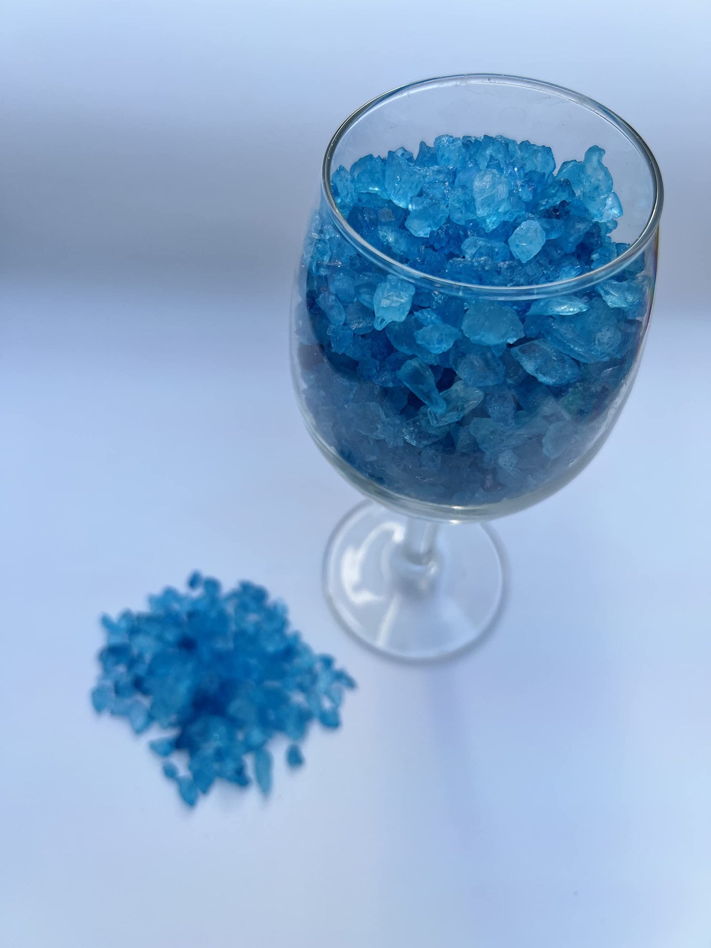 Sweetglob Old Fashioned Medium Rock Sugar Candy Gems, Lump Sugar Rock Crystals (1 Pound, Blue Raspberry)