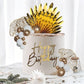 Gold Cake Toppers White Gold Cake Decorations For Women Men Birthday Boho Wedding Gold Cake Decor Birthday Cake Decoration (Whit