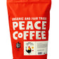 Peace Coffee Decaf French Roast Ground Coffee, Organic Fair Trade, 5 lb (80 oz), Rich Bold Flavor, Shade Grown