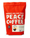 Peace Coffee Decaf French Roast Ground Coffee, Organic Fair Trade, 5 lb (80 oz), Rich Bold Flavor, Shade Grown