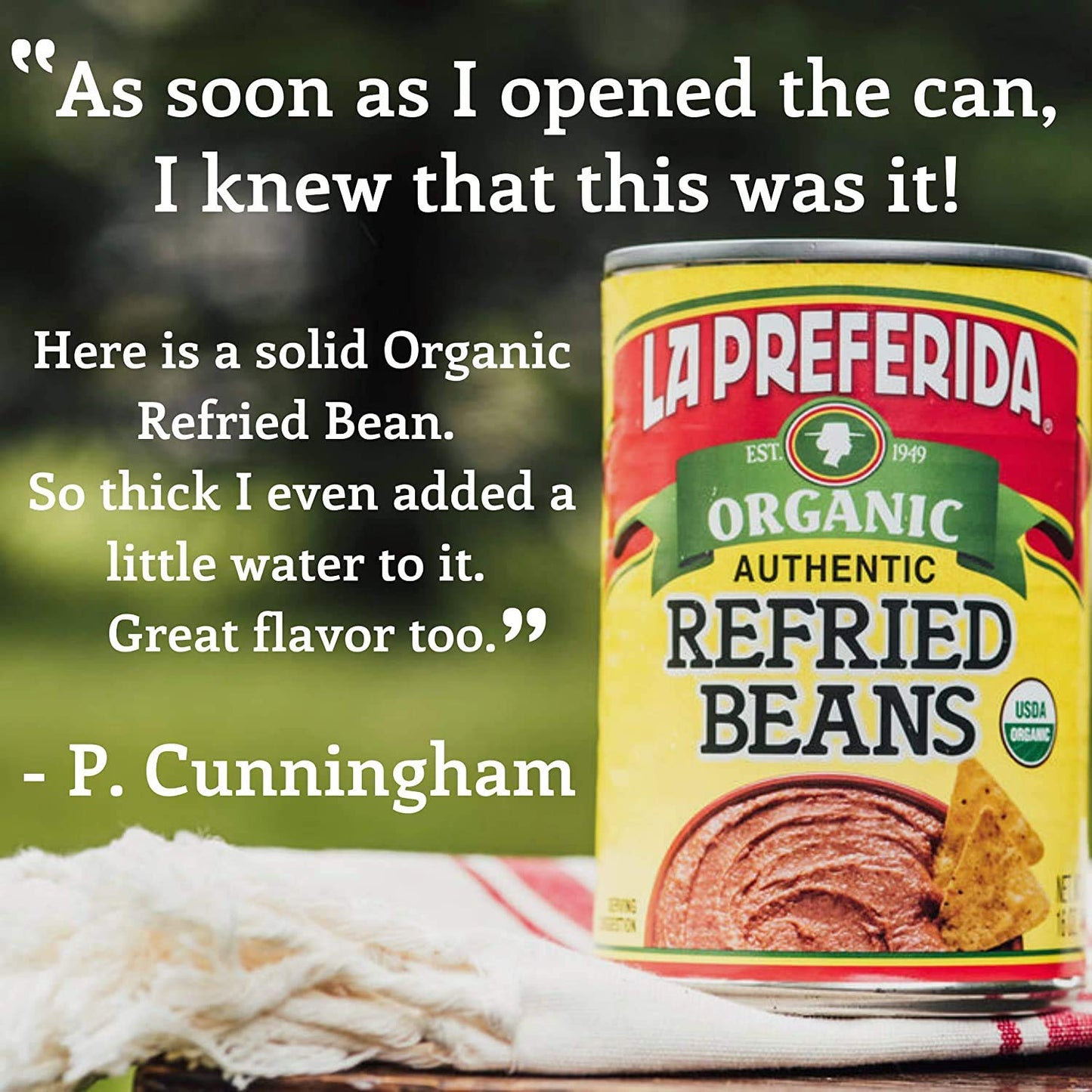 La Preferida Organic Refried Beans, 15 Ounce (Pack Of 3)
