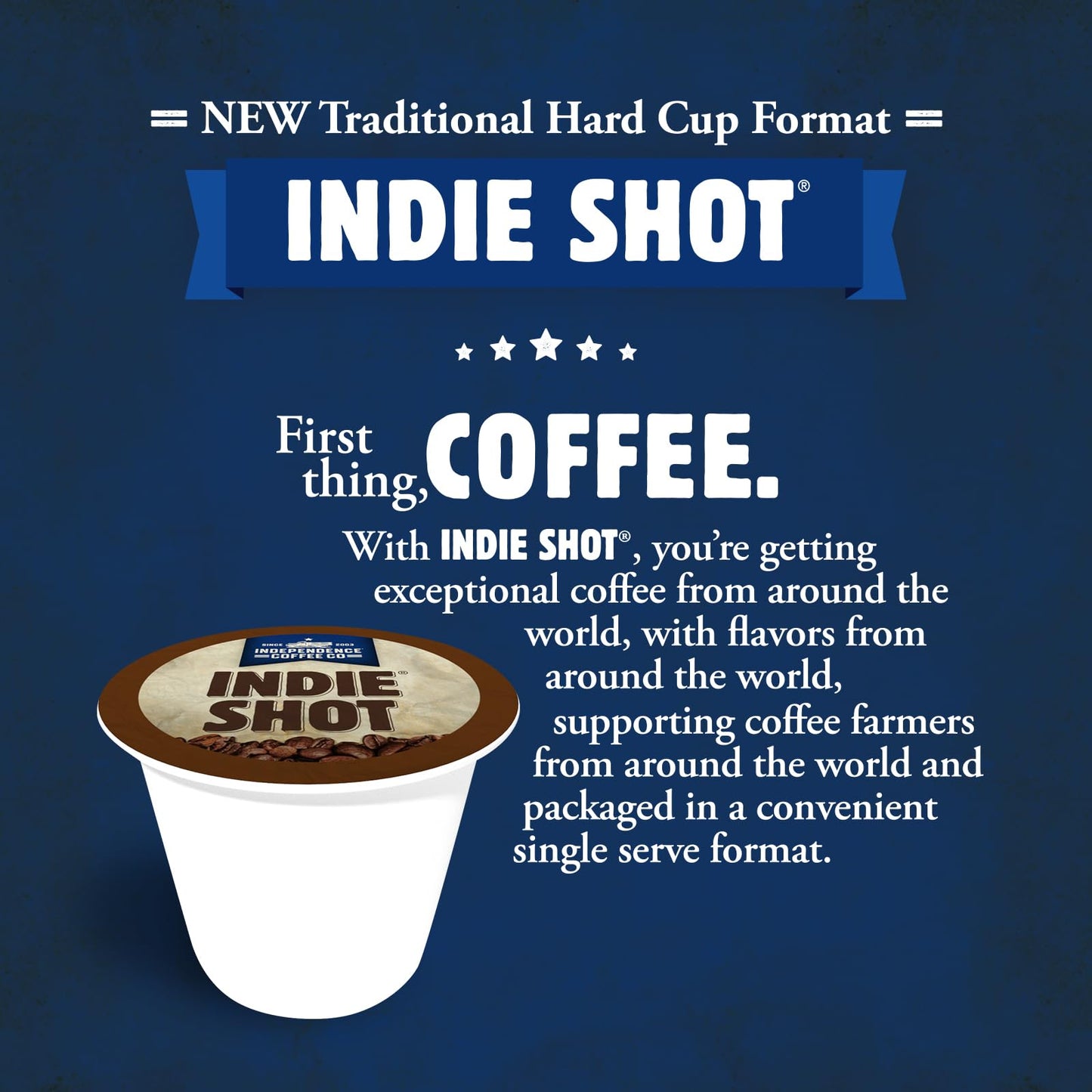 Independence Coffee Co. Jet Fuel Dark Roast K Cup Pods, Intense Flavor, 12 Count