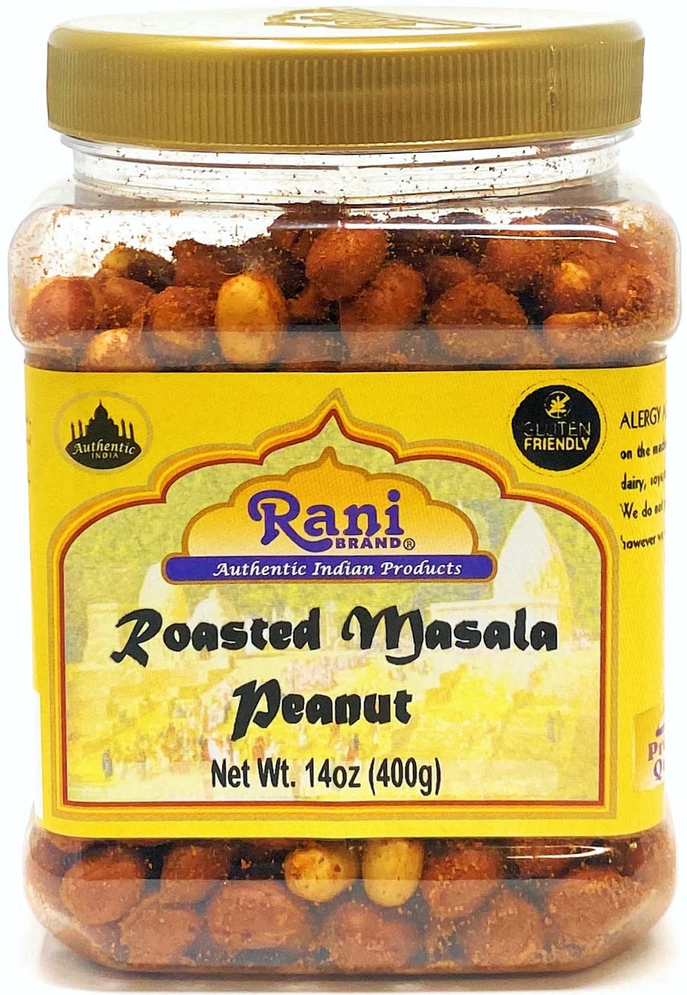 Rani Roasted Masala Peanuts 14oz (400g) PET Jar ~ Freshly Made | All Natural, No Preservatives | Gluten Friendly | Vegan | NON-G