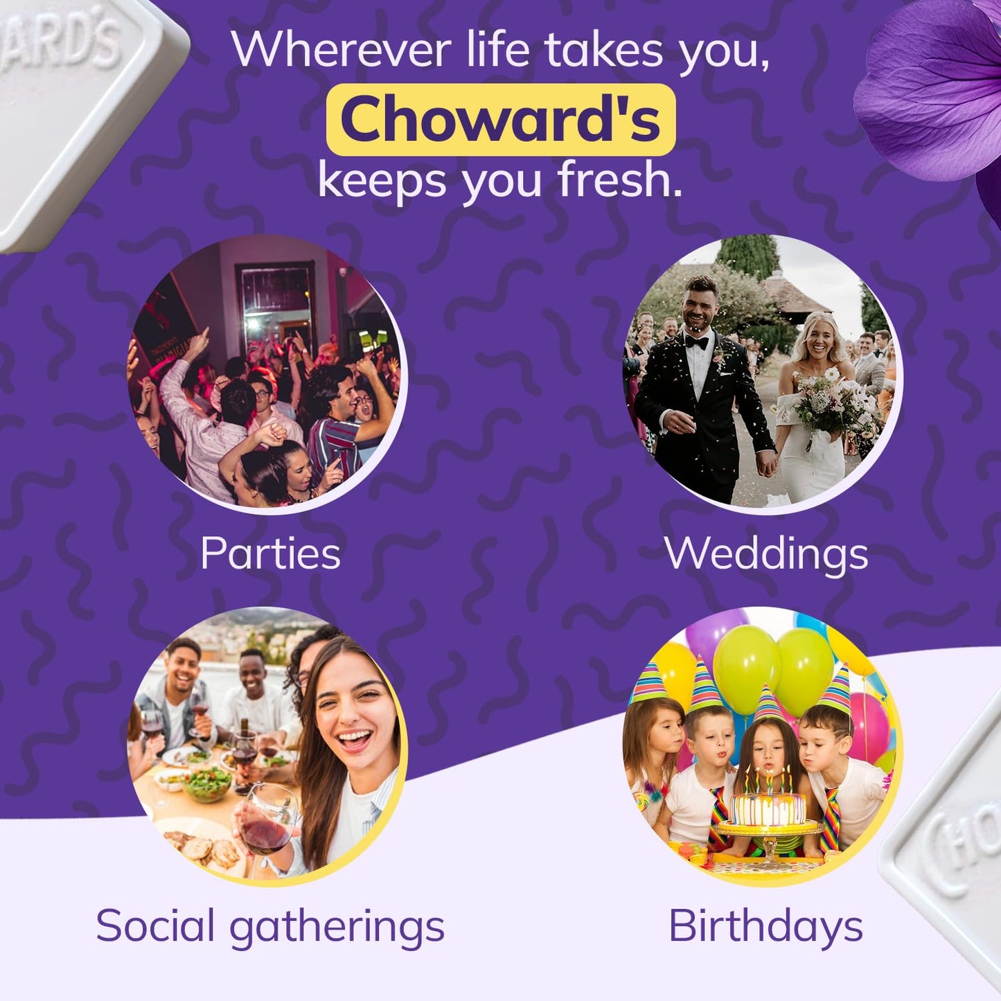 Chowards Violet Mints Candy - Gift Edition, 24 Count | Floral-Flavored Treats for a Sweet Celebration!