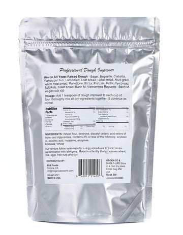M&M Foods Professional Dough Improver - 14 oz Bag, Dough Enhancer, Ideal for Baking