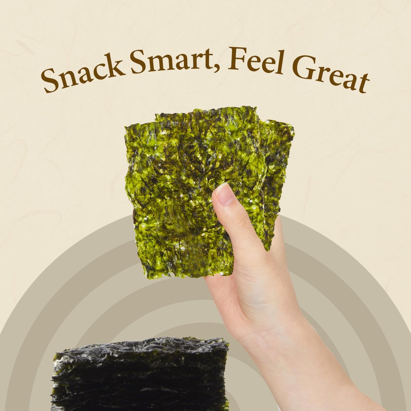 Wang Korean Roasted Seaweed Snack with Kimchi Flavor, Crispy 0.14 oz, Pack of 16