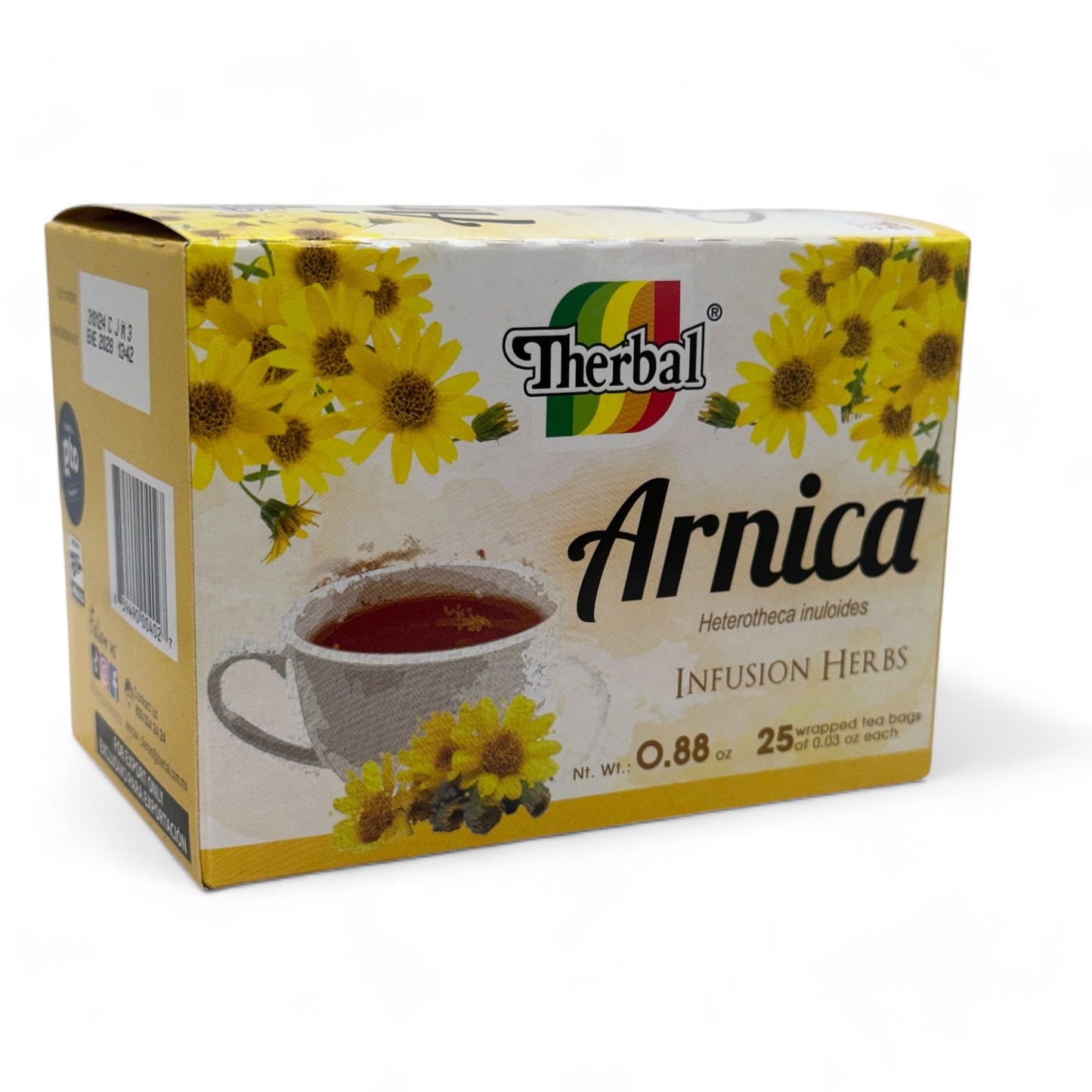 Therbal Arnica Infusion Herbs Tea, 0.03 Ounce (Pack of 25) - Natural Herbal Tea for Soothing Relief and Wellness
