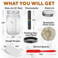 Benicci Sourdough Starter Kit - 31.8 oz Glass Jar - Reusable & Easy to Clean - Perfect for Bread Baking - Transparent