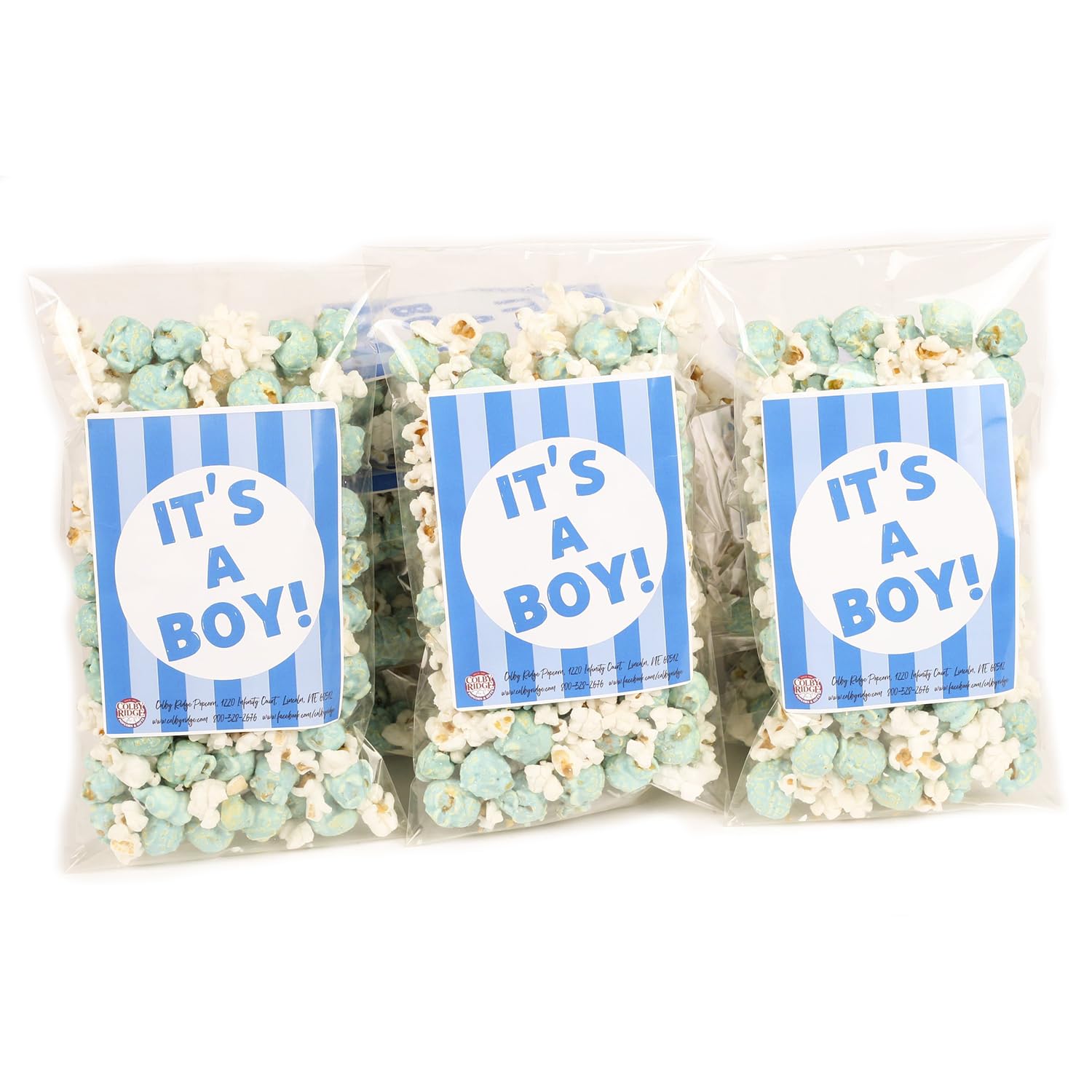 Welcome Baby Boy or Girl! Baby Shower Popcorn Bags Gender Reveal Party Favor Gifts (20 Pack) (20-Pack, Its a Boy!)
