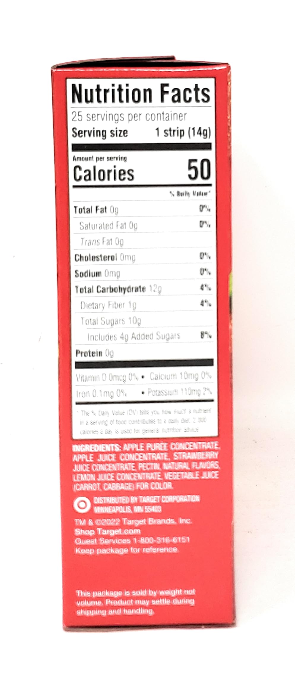 Strawberry Fruit Strips | No Artificial Flavors Or Certified Synthetic Colors | Strawberry Naturally Flavored With Other Natural
