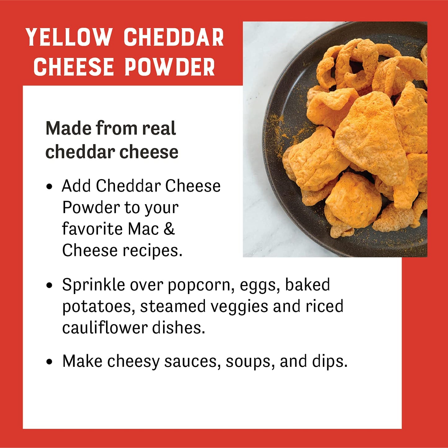 Judee s Gluten Free Yellow Cheddar Cheese Powder - Popcorn & Snack Seasoning - Gluten-Free Nut-Free Powder - 3 lb, Pack of 1