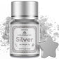 Shanlinly Silver Edible Luster Dust - 5 Grams Food Grade Cake Dust Shimmer Powdered, Edible Metallic Powder Food Coloring for Ca