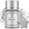 Shanlinly Silver Edible Luster Dust - 5 Grams Food Grade Cake Dust Shimmer Powdered, Edible Metallic Powder Food Coloring for Ca