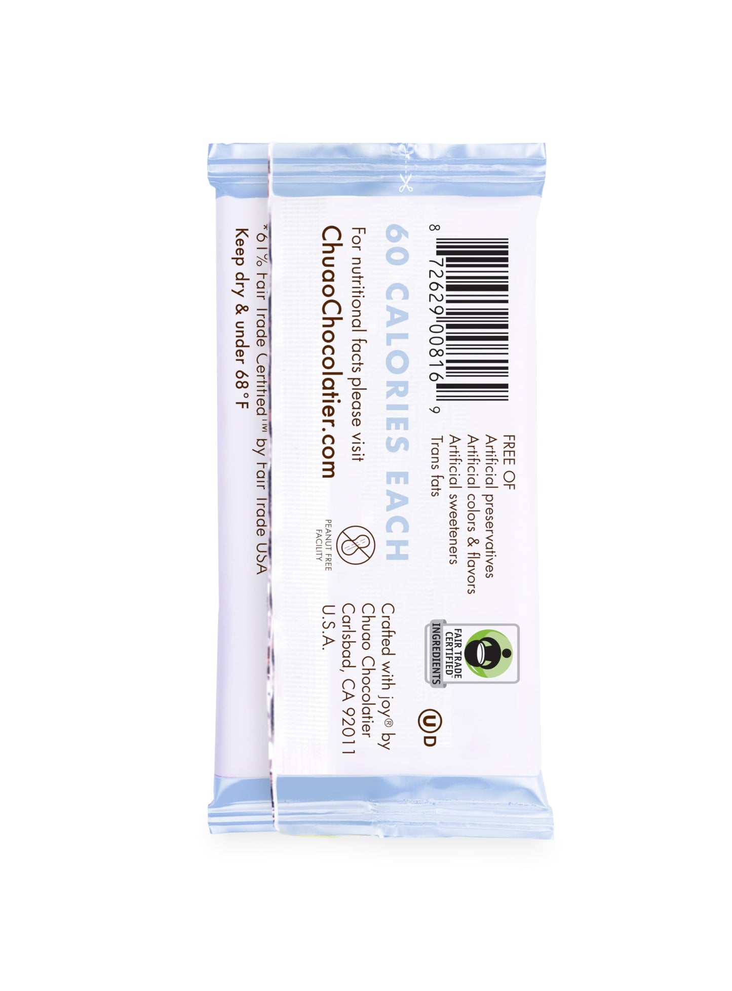 Chuao Chocolatier Milk & Cookies Chocolate Mini Bars, Gourmet, 24 Pack (0.39 oz each)
