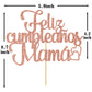 Ferastar Feliz Cumpleaos Mama Cake Topper, Best Mom Ever, Happy Mothers Day, Mom Birthday Party Decorations Rose Gold Glitter.