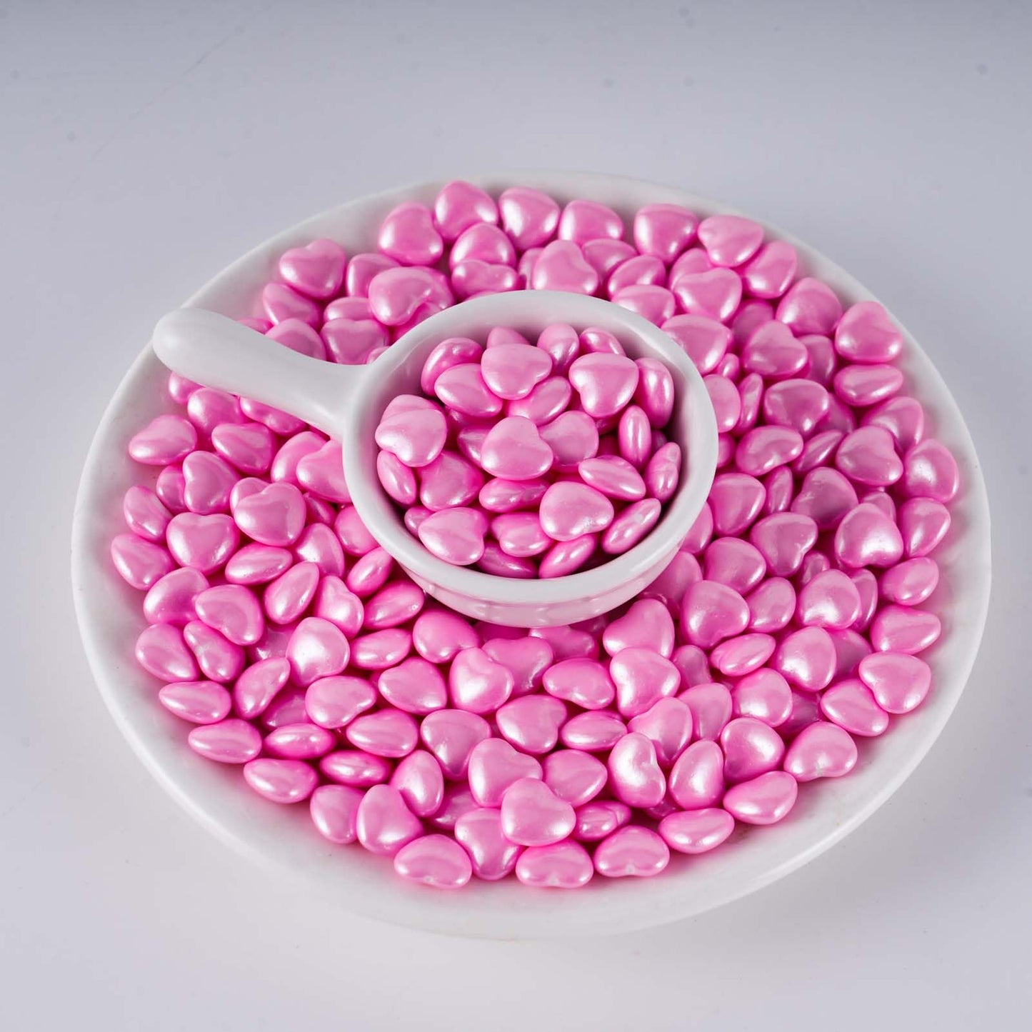 Kasvan Pink Heart Shapes Sprinkles - Edible Candy Pearls 130G/4.58 Oz, Mix Size, Baking Cake Decorations, Ice Cream Toppings And