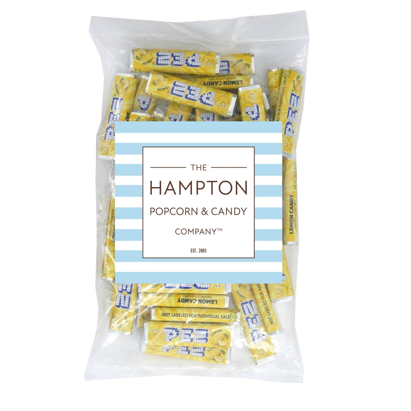 The Hampton Candy Company Lemon Flavor Candy Refills, 1 Pound Bulk Bag, Approx. 40 Wrapped Pieces