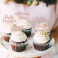 Rssta i Cupcake Toppers, 24 Pack, Glitter Retirement Theme, Rose Gold, Model XM014-Rose Gold