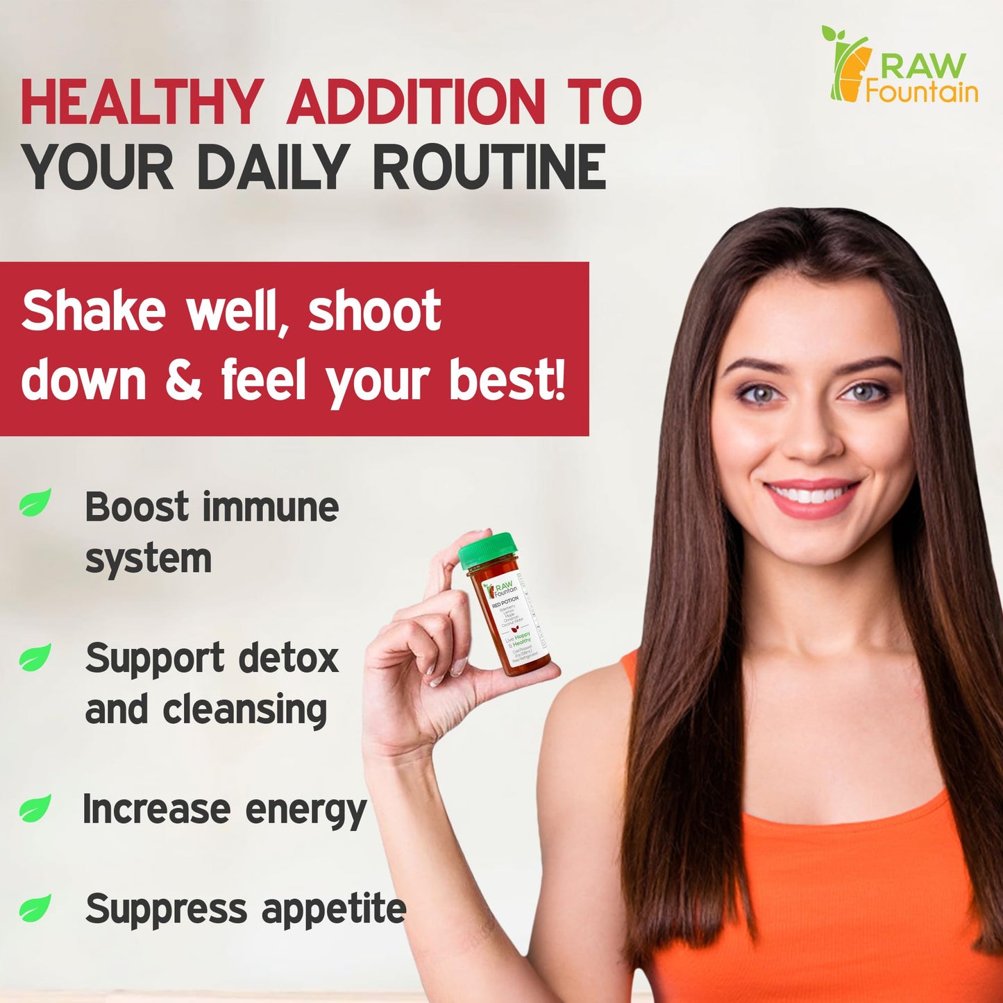 Raw Fountain Immunity Shots with Elderberry, Lemon, Maple, Cinnamon, 2 Fl Oz, Pack of 20, All Natural, No Artificial Flavors or Preservatives