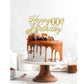 Gold Glitter Happy 60Th Birthday Cake Topper, 60Th Birthday Cake Topper For Celebrating Sixty Years Old Anniversary/Birthday Par