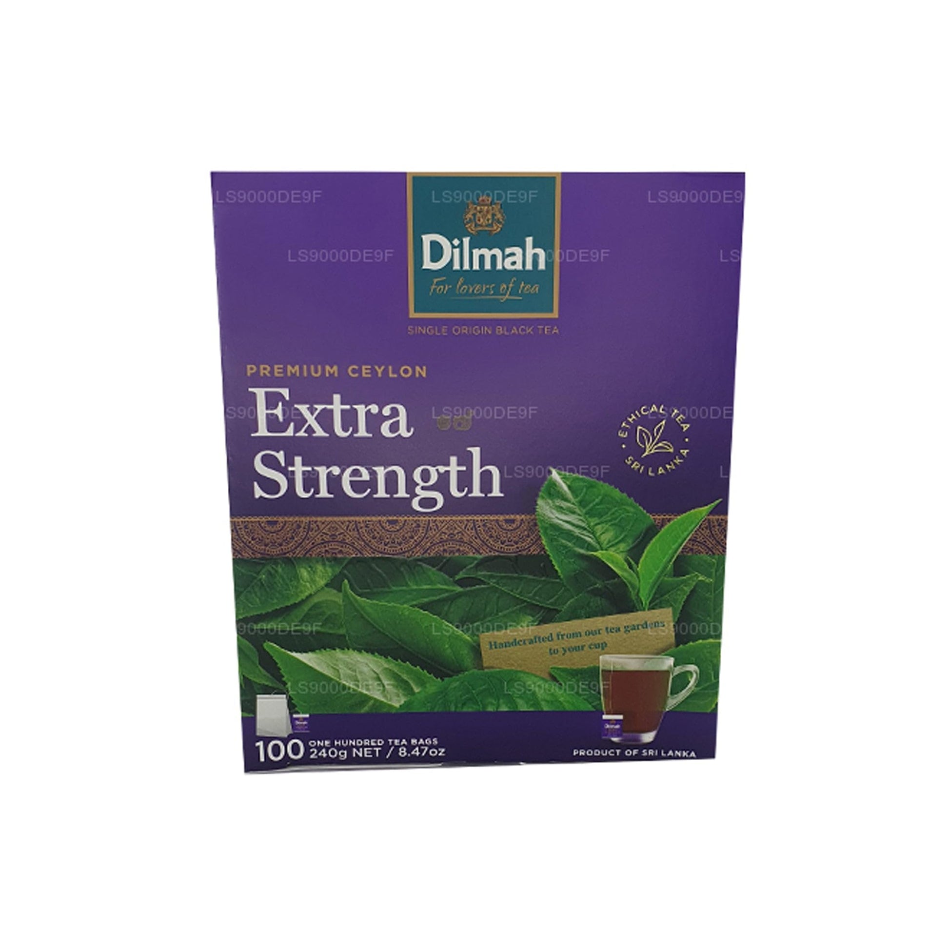 Dilmah Extra Strength Ceylon Tea 100 Tea Bags - 240G(8.47Oz)