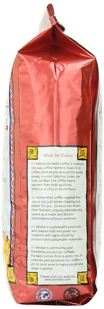 Puroast Low Acid Coffee Whole Bean | Hazelnut Whole Bean | Medium Roast | High Antioxidants & High Ph |No Bitter Aftertaste | Reduced Heartburn & Gerd | Suitable For Cold Brew - 2.2 Lb