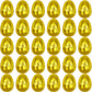 GCQJOQ Plastic Easter Eggs for Holiday Decorations and Celebrations, 30 Pcs (Gold)