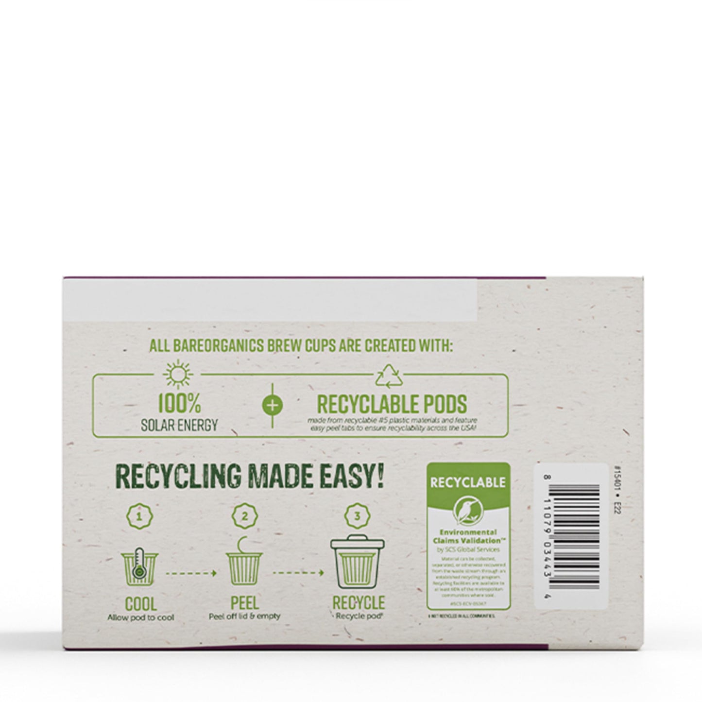 BareOrganics DAILY DEFENSE TEA (Organic) with superfoods and Probiotics  10ct single serve Cups