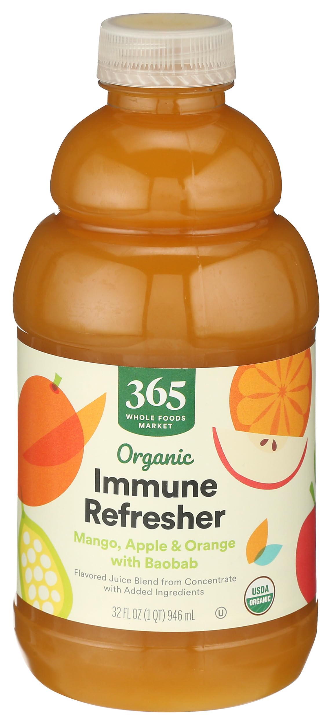 Whole Foods Market, Juice Mango Apple Orange Baobab Organic, 32 Fl Oz
