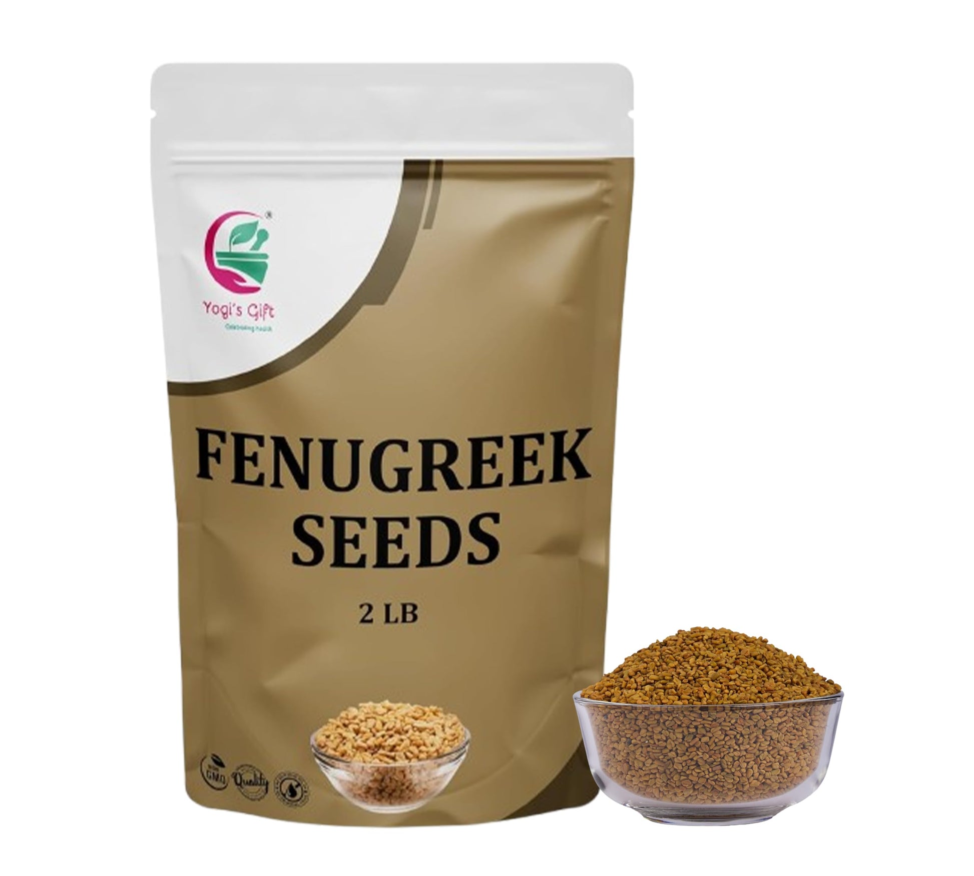 Fenugreek Seeds 2 Lb  100% Pure & Natural  Perfect For Cooking  Herbal Uses And Overall Wellness  2 Lb Bulk Pack - By Yogis Gift