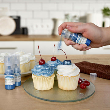 Tinker Dust - Deep Blue (4G 1X Mini Pump) Edible Glitter For Desserts, Beverages, Cupcakes, Cake Pops And Cookies By Bakell