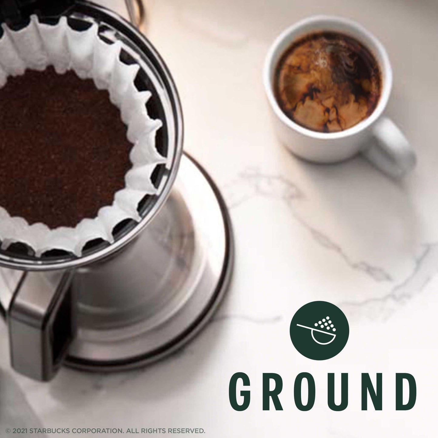 Starbucks Ground Coffee House Blend, Medium Roast, 12 oz bags, Pack of 6, 100% Arabica
