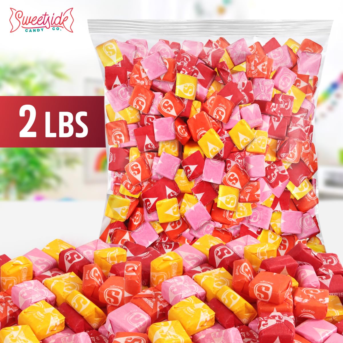 Fruit Chews Candy  2lb Pack of Starbrst Candy Bulk  Individually Wrapped for Freshness and Easy Sharing  Perfect Bulk Candies for Buffet Spreads at Weddings  Movie Nights and School Functions