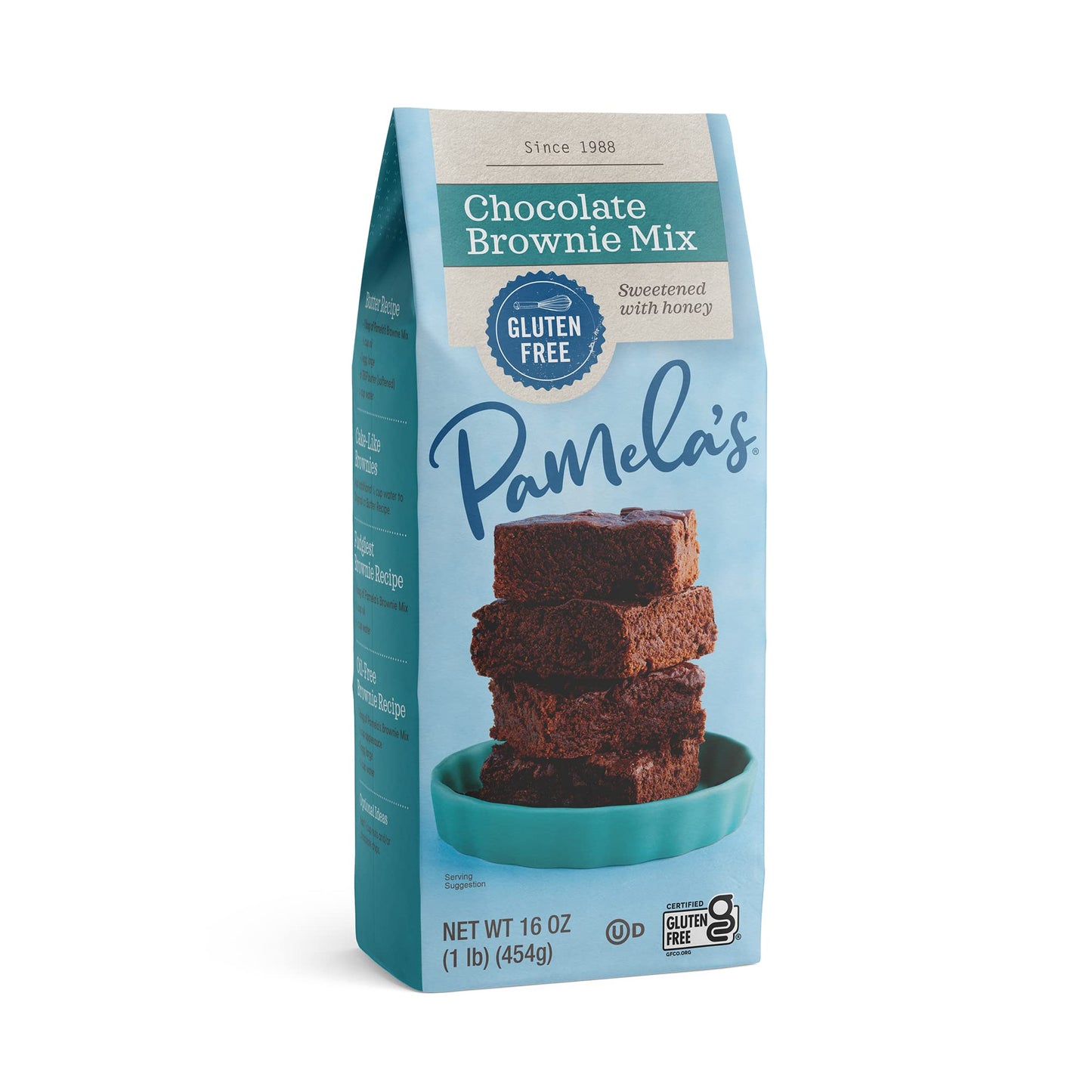 Pamelas Baking Mixes, Chocolate Brownie Mix, Gluten-Free, 16 oz. (Pack of 3)