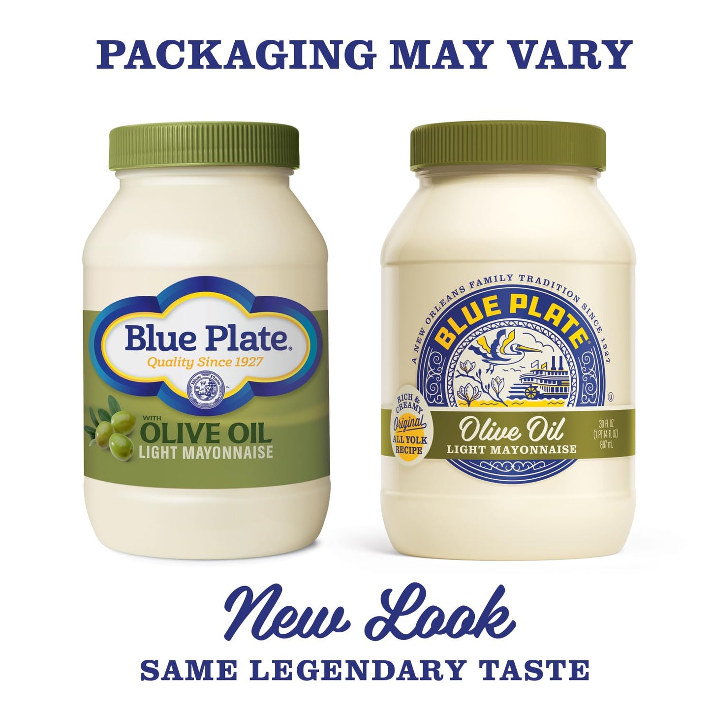 Blue Plate Light Mayonnaise with Olive Oil 30 Fl Oz Jar (Pack of 1)