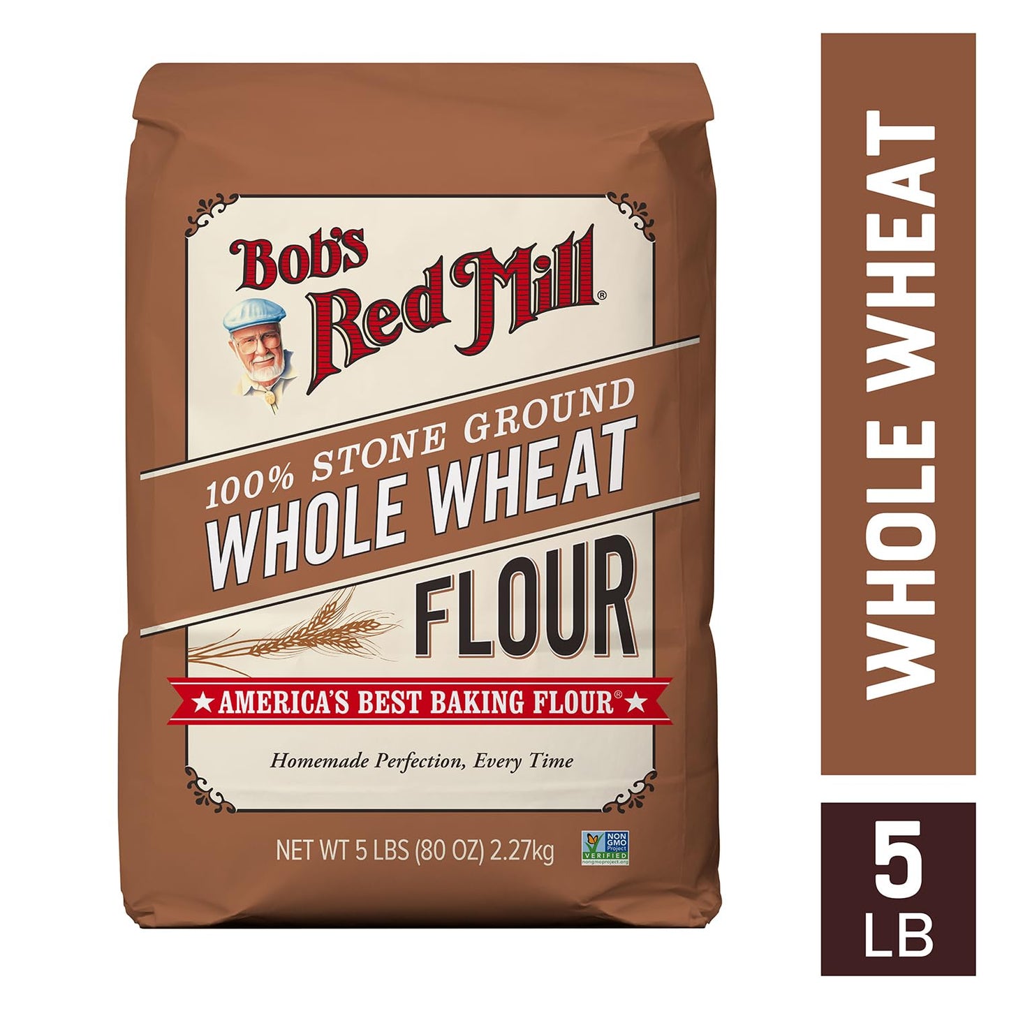 Bob'S Red Mill Flour Whole Wheat, 5-Pounds (Pack Of4)