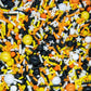 Construction Cake Decorations In Black And Orange Sprinkles - Construction Cake Topper Sprinkles For Cake Decorating, Baking - C