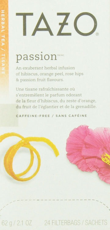 Tazo Tea Bags, Passion, 2.1 Oz, 24/Box