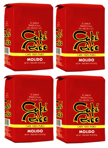 Cafe Rico Ground Regular Puerto Rican Coffee, 8 Ounce Bag (Pack Of 4)