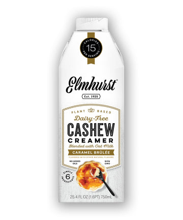 Elmhurst Milked - Caramel Brulee Cashew Creamer 25.4 Ounce (Pack of 6)